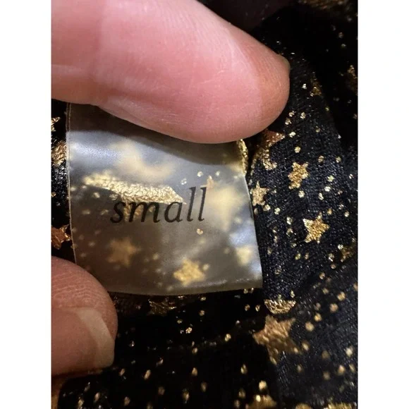 High Low Black Satin Skirt Celestial Tulle Lining Train Size Small Witchy Goth - Picture 4 of 8